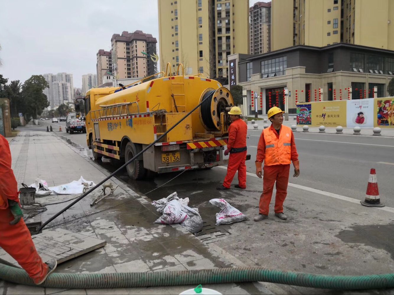 南宝镇排污管道清淤-管道清洗